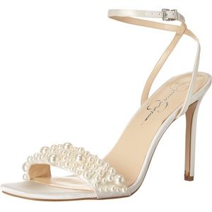 Jessica Simpson Women's Omilira Pearl Sandal High Heels- size 8.